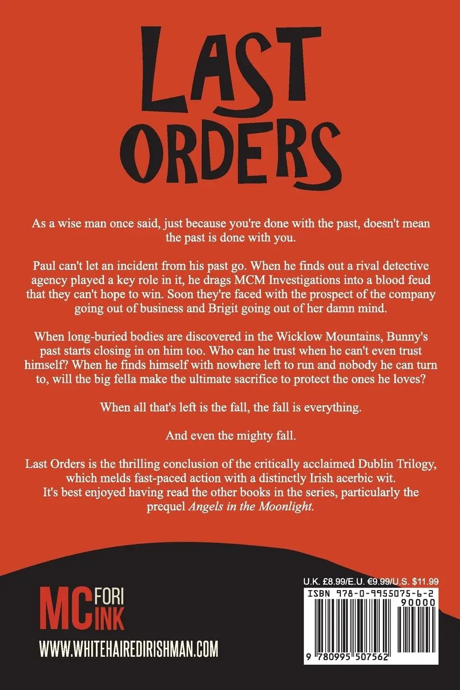 Rückseite: 9780995507562 | Last Orders | Caimh Mcdonnell | Taschenbuch | Kartoniert / Broschiert