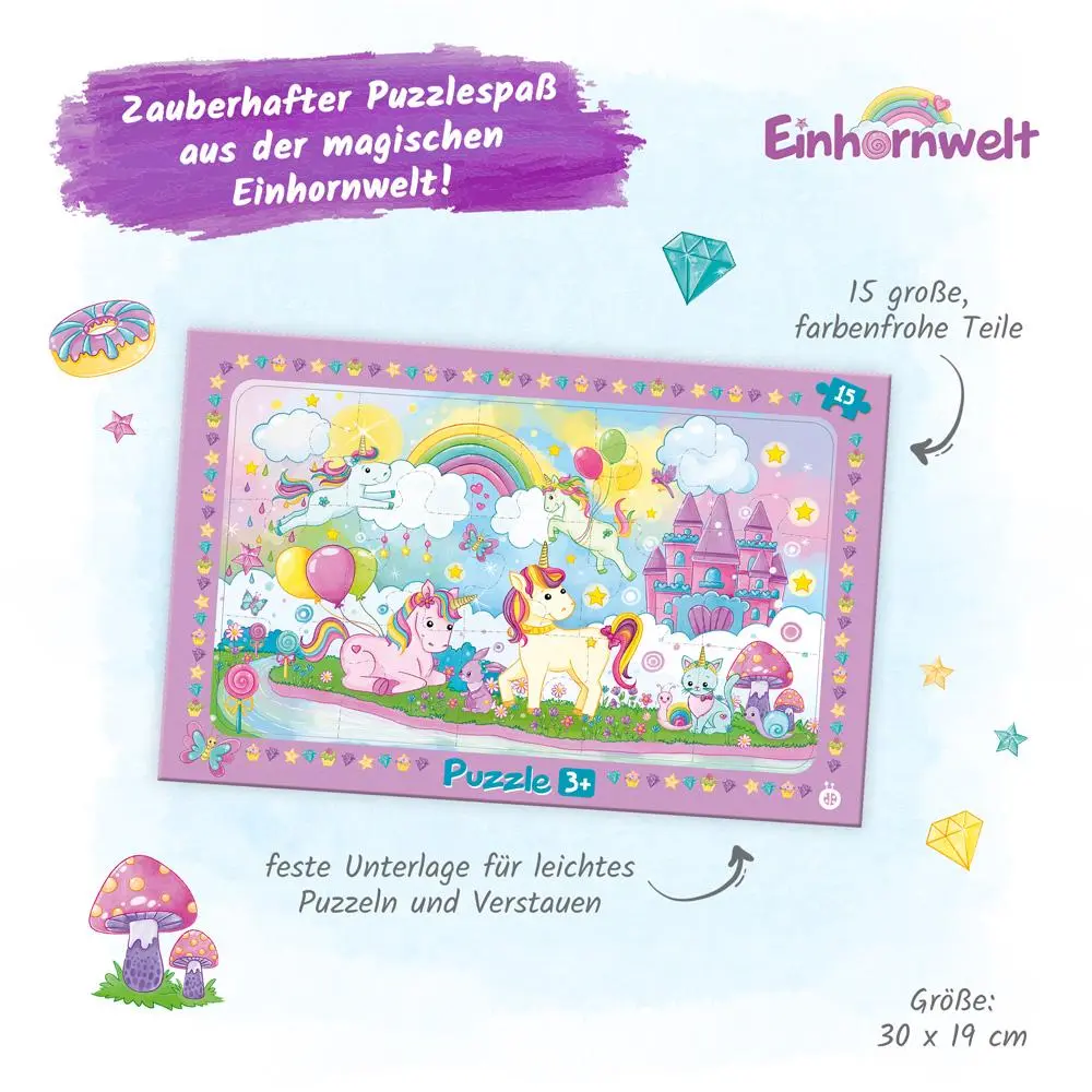 Bild: 4251901507662 | Trötsch Rahmenpuzzle Einhornwelt | Trötsch Verlag GmbH &amp; Co. KG | 2024