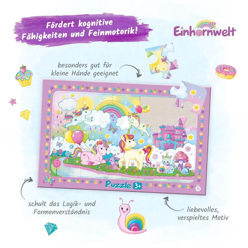 Bild: 4251901507662 | Trötsch Rahmenpuzzle Einhornwelt | Trötsch Verlag GmbH &amp; Co. KG | 2024