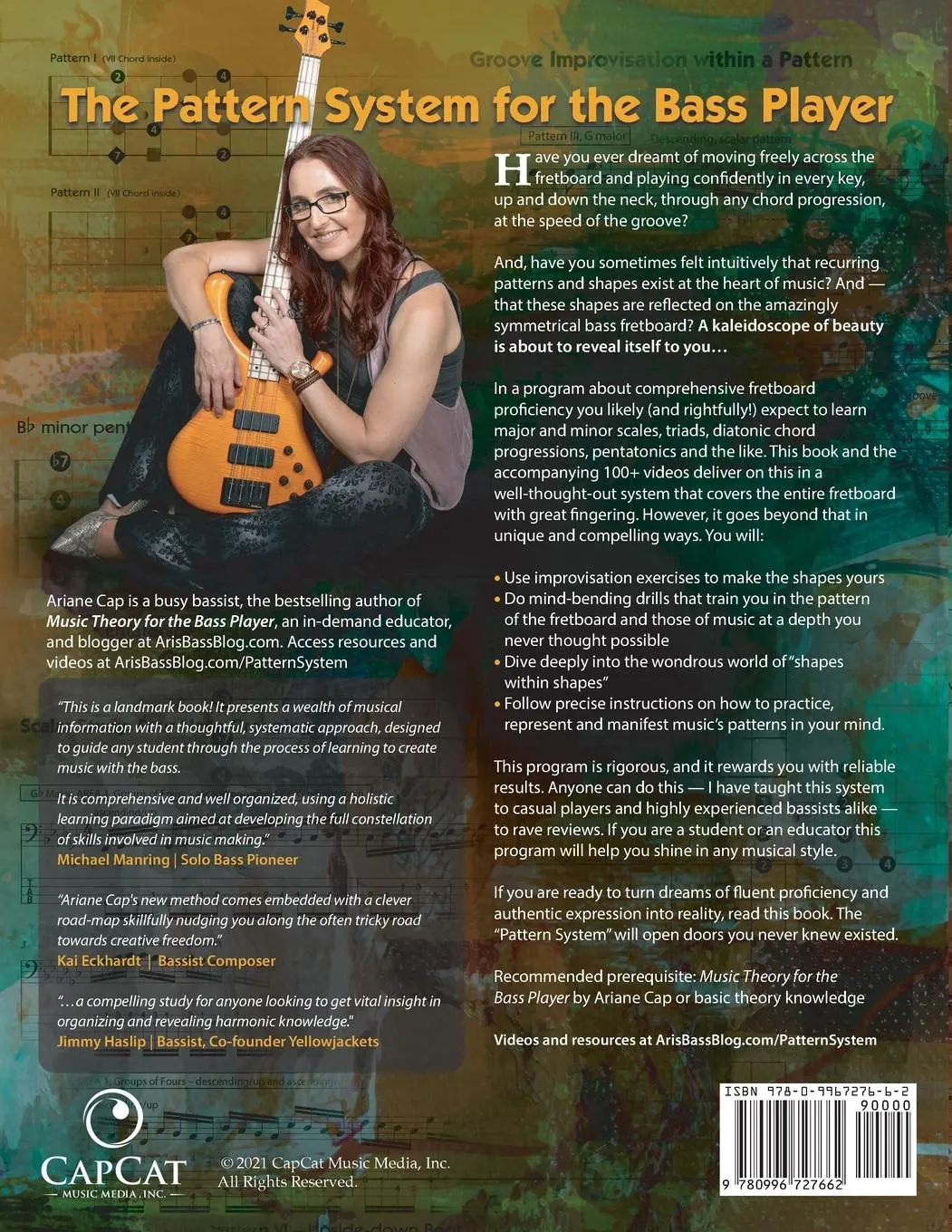 Rückseite: 9780996727662 | The Pattern System for the Bass Player | Ariane Cap (u. a.) | Buch