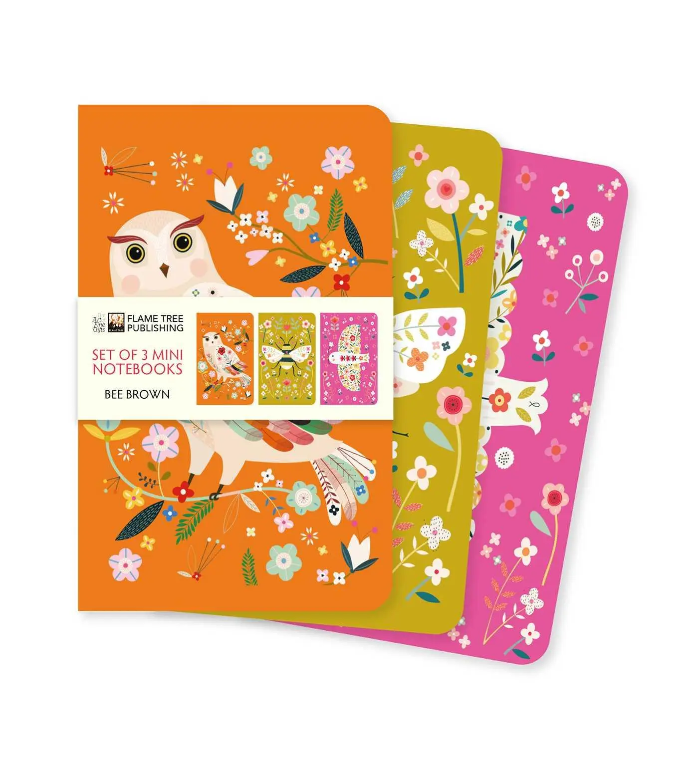 Cover: 9781835627662 | Bee Brown Set of 3 Mini Notebooks | Flame Tree Publishing | Buch