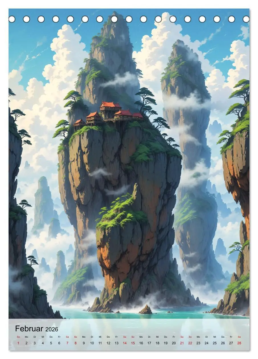 Bild: 9783516267662 | Fantastische Anime Welten (Tischkalender 2026 DIN A5 hoch),...