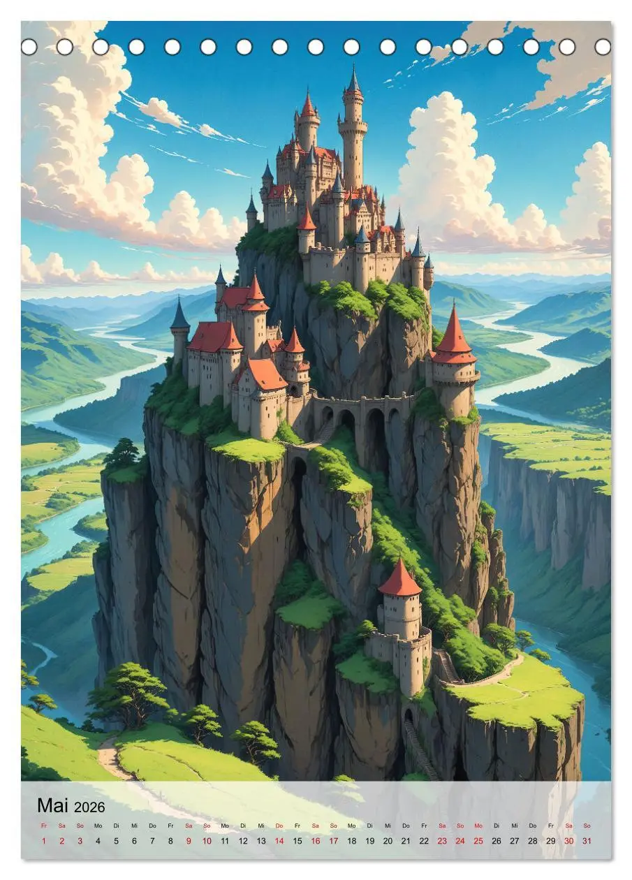 Bild: 9783516267662 | Fantastische Anime Welten (Tischkalender 2026 DIN A5 hoch),...