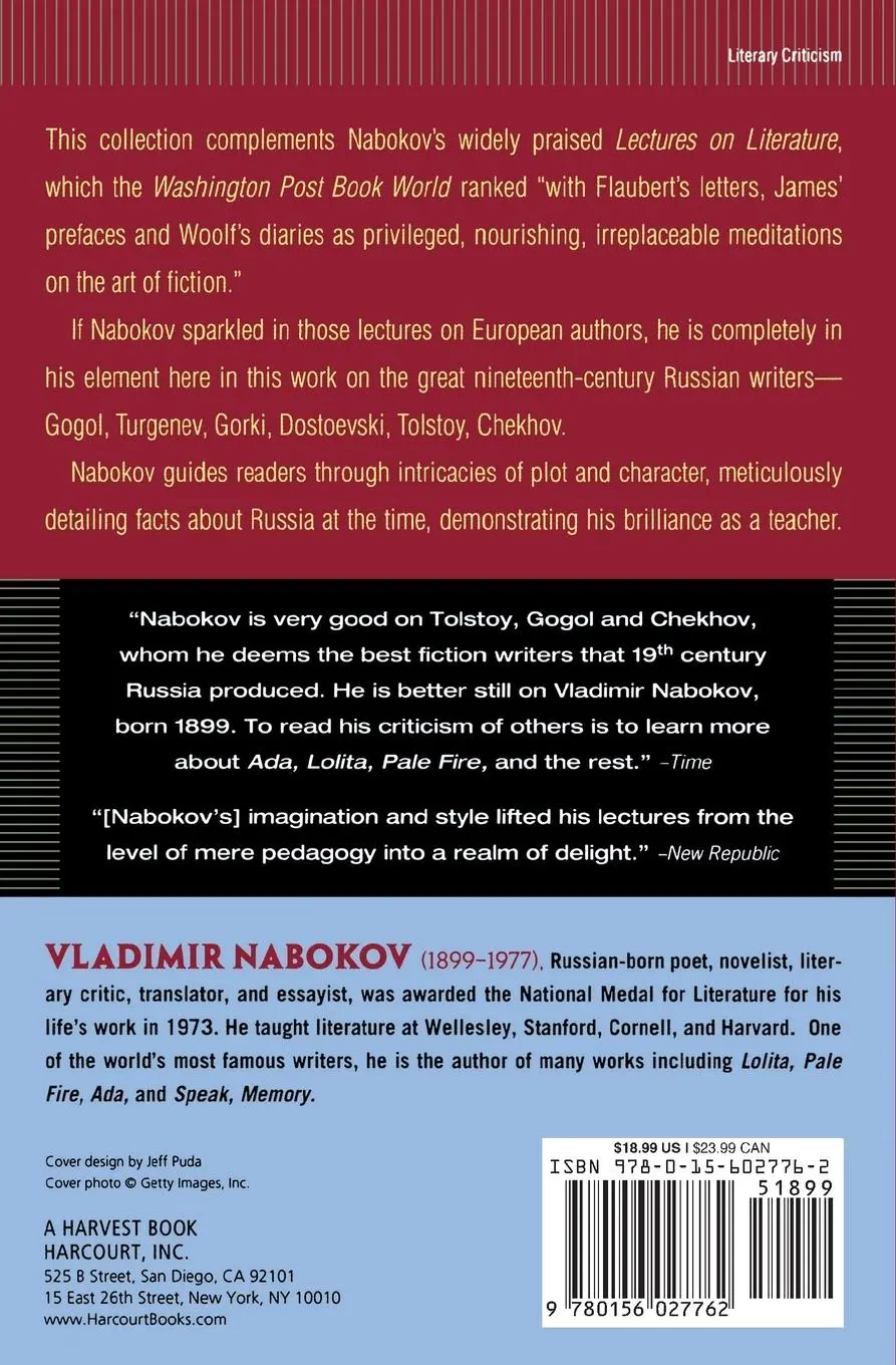 Rückseite: 9780156027762 | Lectures on Russian Literature | Vladimir Nabokov | Taschenbuch | 2002