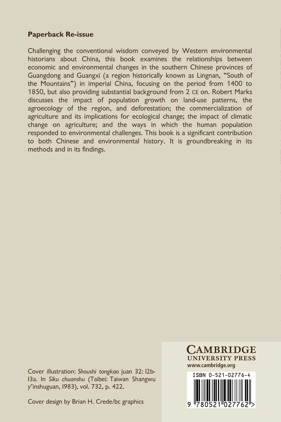 Rückseite: 9780521027762 | Tigers, Rice, Silk, and Silt | Robert Marks | Taschenbuch | Englisch