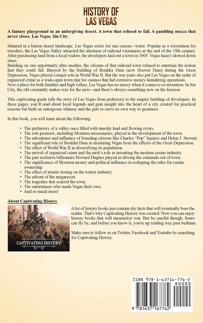 Rückseite: 9781637167762 | History of Las Vegas | Captivating History | Buch | Englisch | 2023