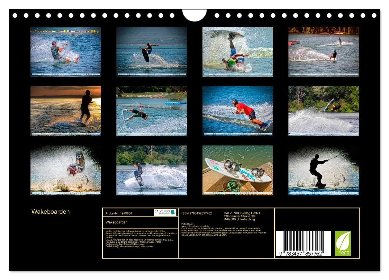 Bild: 9783457857762 | Wakeboarden (Wandkalender 2026 DIN A4 quer), CALVENDO Monatskalender