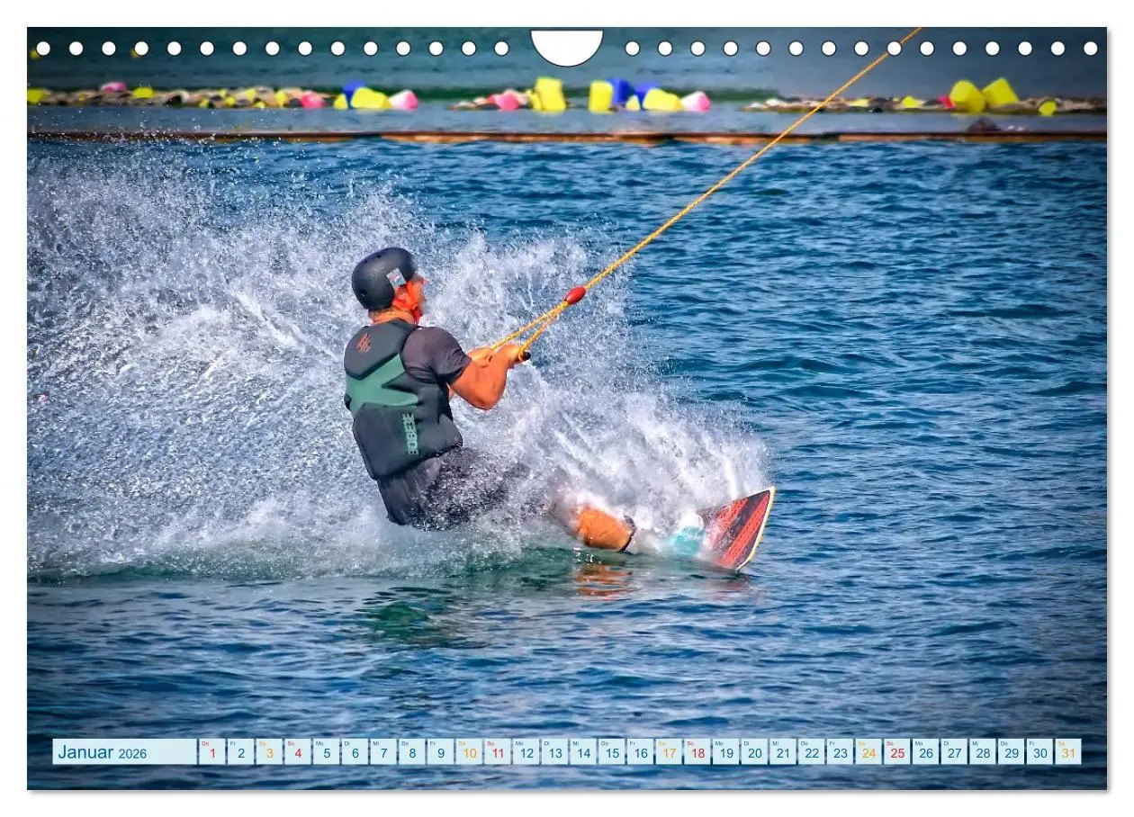 Bild: 9783457857762 | Wakeboarden (Wandkalender 2026 DIN A4 quer), CALVENDO Monatskalender