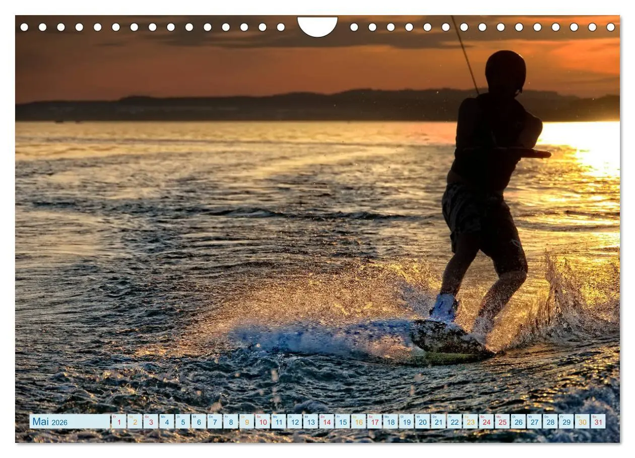 Bild: 9783457857762 | Wakeboarden (Wandkalender 2026 DIN A4 quer), CALVENDO Monatskalender