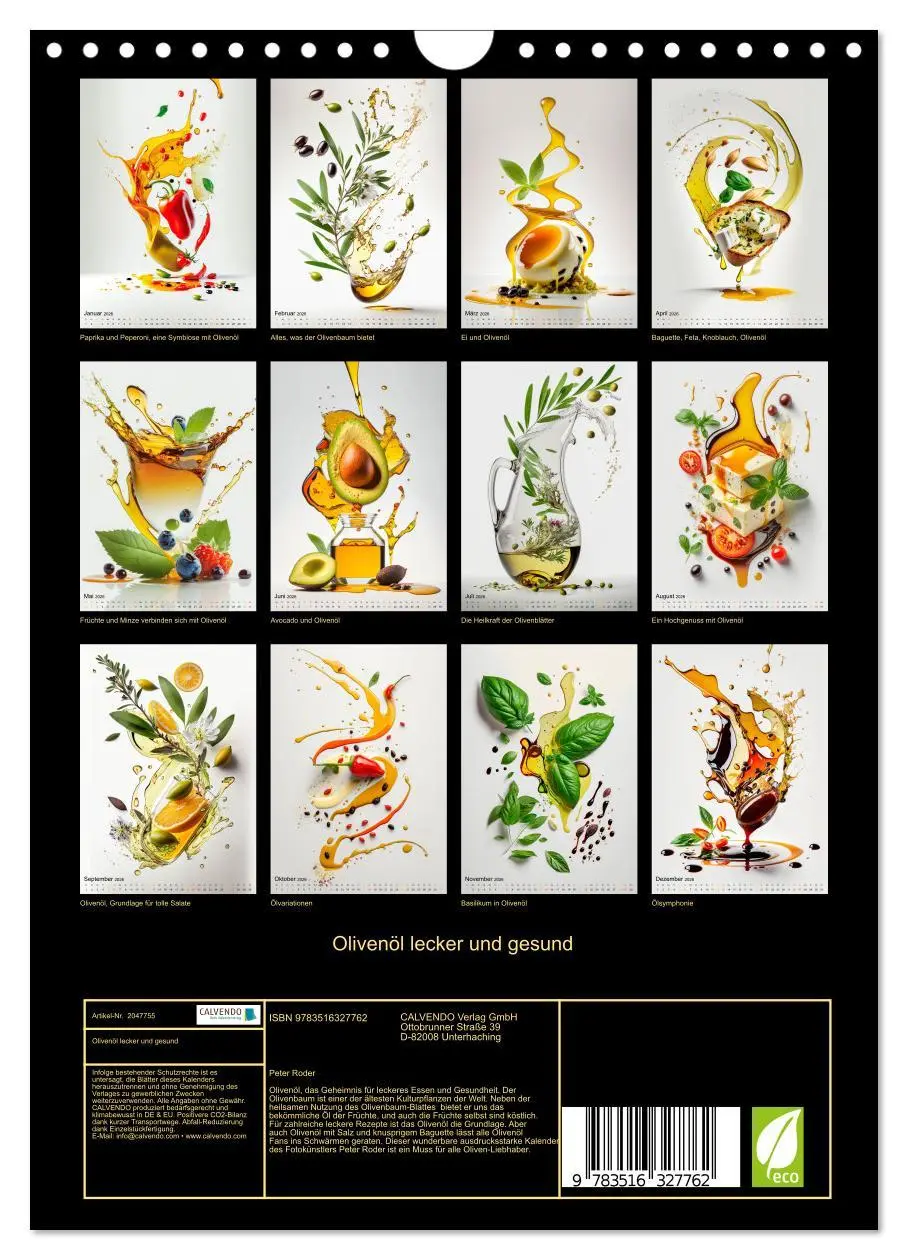 Bild: 9783516327762 | Olivenöl lecker und gesund (Wandkalender 2026 DIN A4 hoch),...