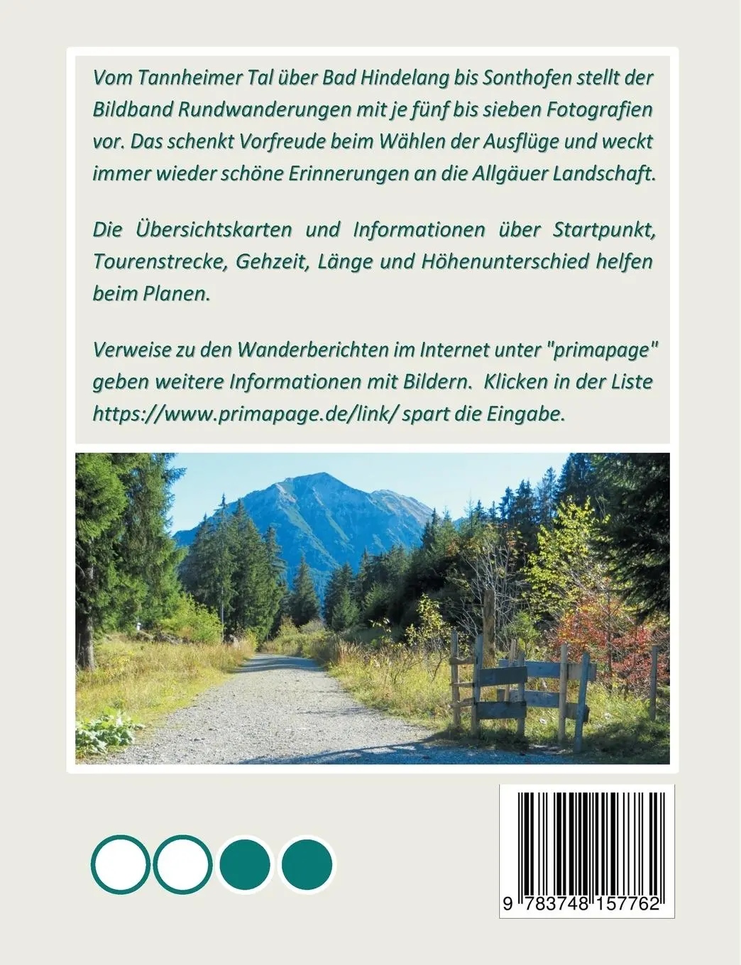 Rückseite: 9783748157762 | Wandern Bad Hindelang Tannheim Sonthofen | Johann Schubert | Buch