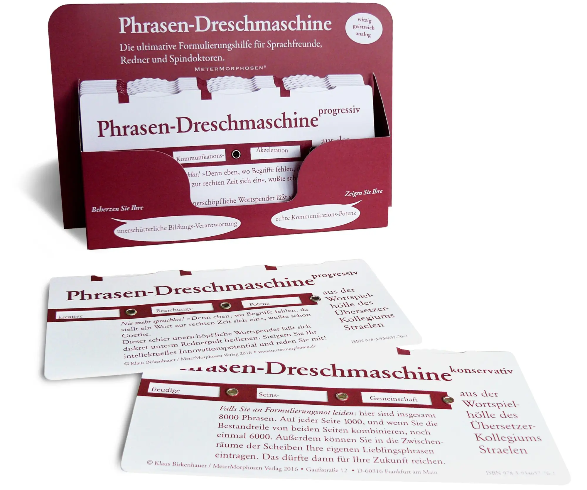 Cover: 9783934657762 | Phrasendreschmaschine | Die ultimative Formulierungshilfe | Spiel
