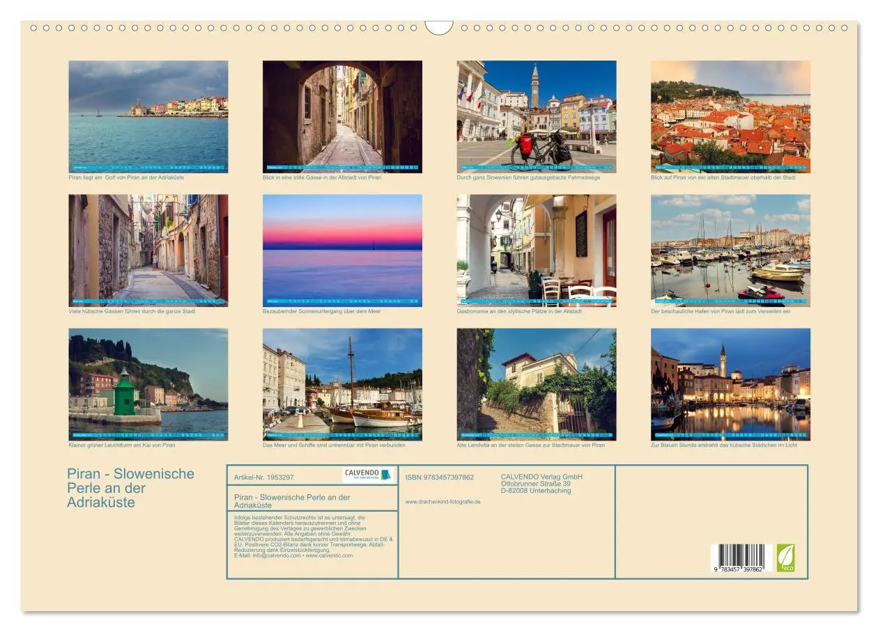 Bild: 9783457397862 | Piran - Slowenische Perle an der Adriaküste (Wandkalender 2026 DIN...