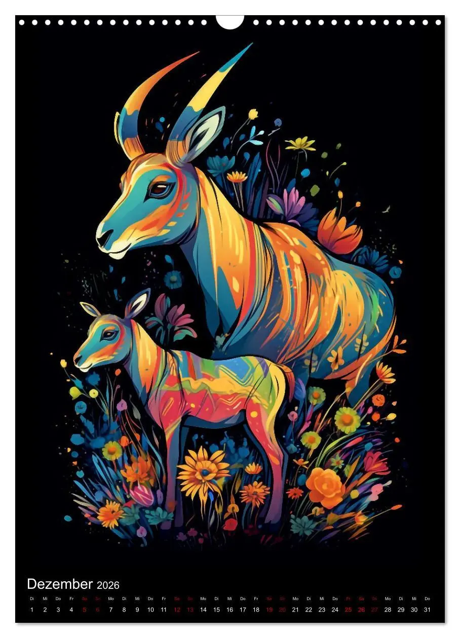 Bild: 9783516317862 | Afrikanische Tierfamilien (Wandkalender 2026 DIN A3 hoch), CALVENDO...