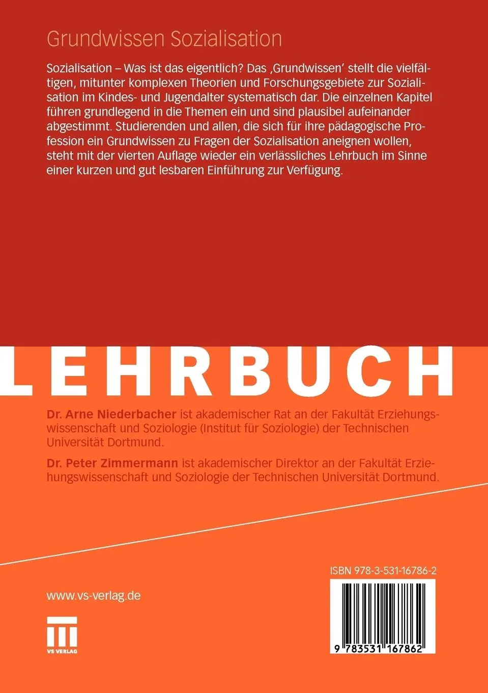 Rückseite: 9783531167862 | Grundwissen Sozialisation | Peter Zimmermann (u. a.) | Taschenbuch