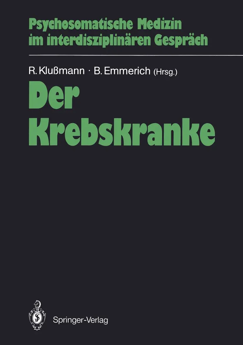 Cover: 9783540527862 | Der Krebskranke | Berthold Emmerich (u. a.) | Taschenbuch | x | 1990