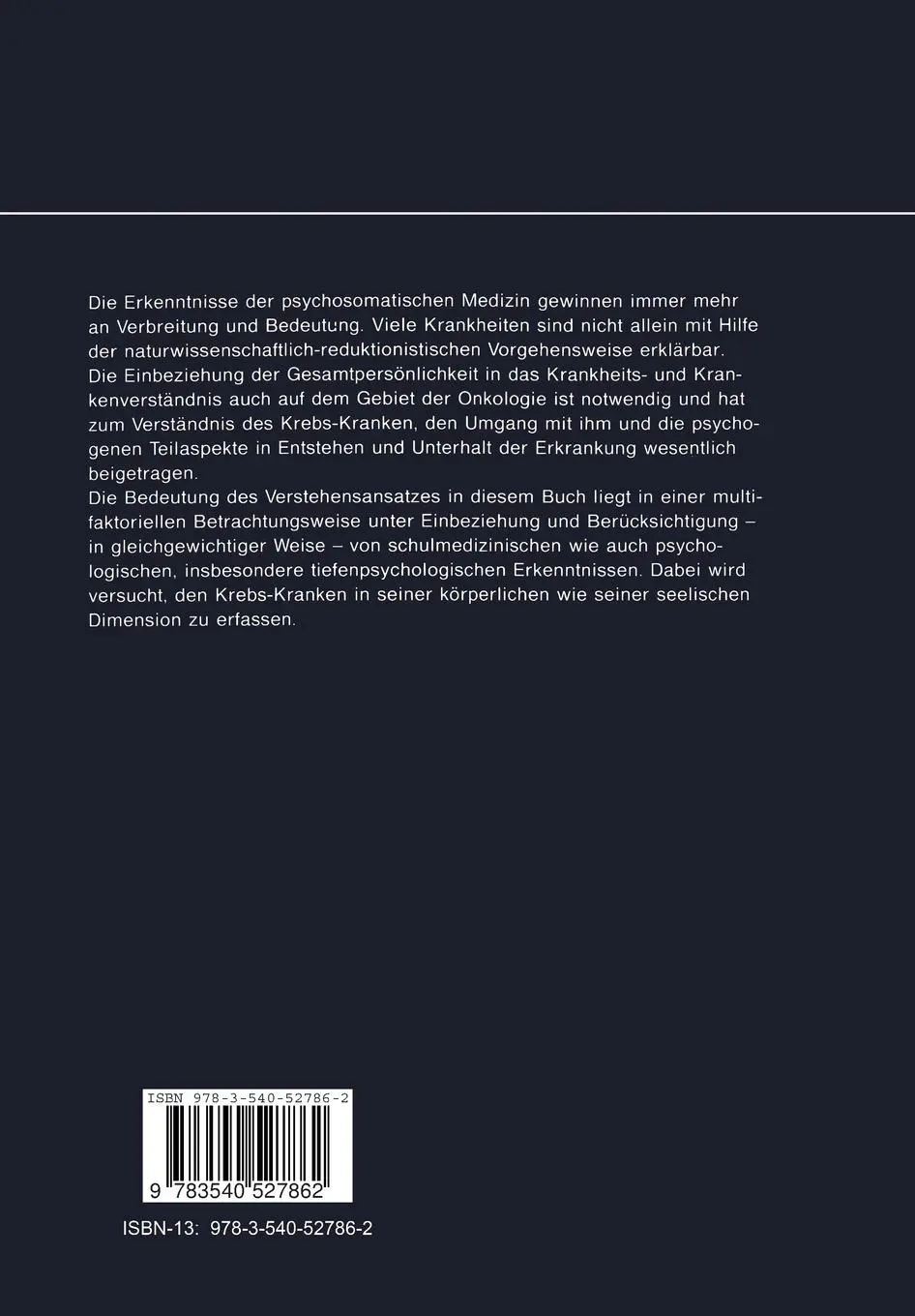 Rückseite: 9783540527862 | Der Krebskranke | Berthold Emmerich (u. a.) | Taschenbuch | x | 1990