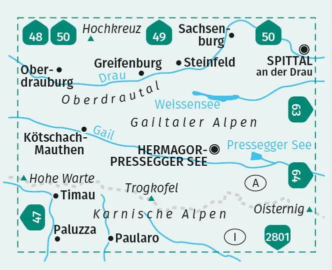 Bild: 9783991217862 | KOMPASS Wanderkarte 60 Gailtaler Alpen, Karnische Alpen,...