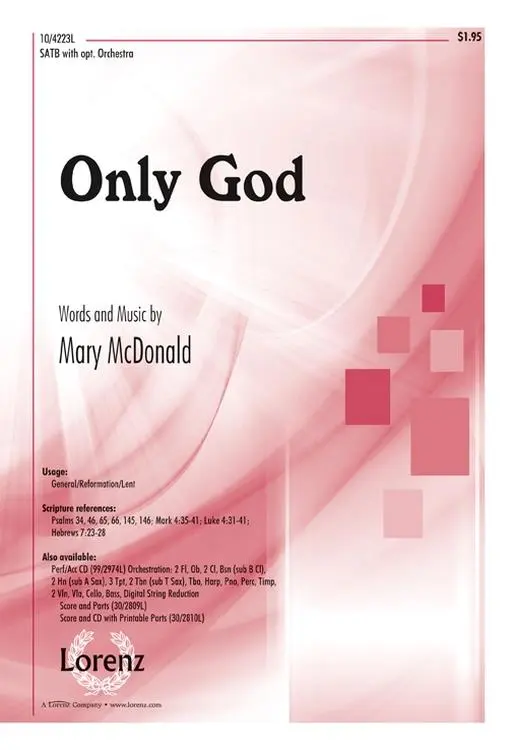 Cover: 9781429128162 | Only God | Mary McDonald | Taschenbuch | Einzelstimme | Englisch
