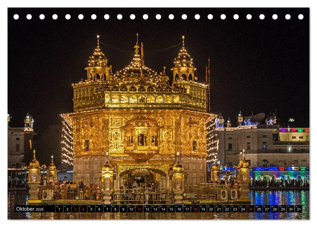Bild: 9783457718162 | Amritsar - Der goldene Tempel (Tischkalender 2026 DIN A5 quer),...