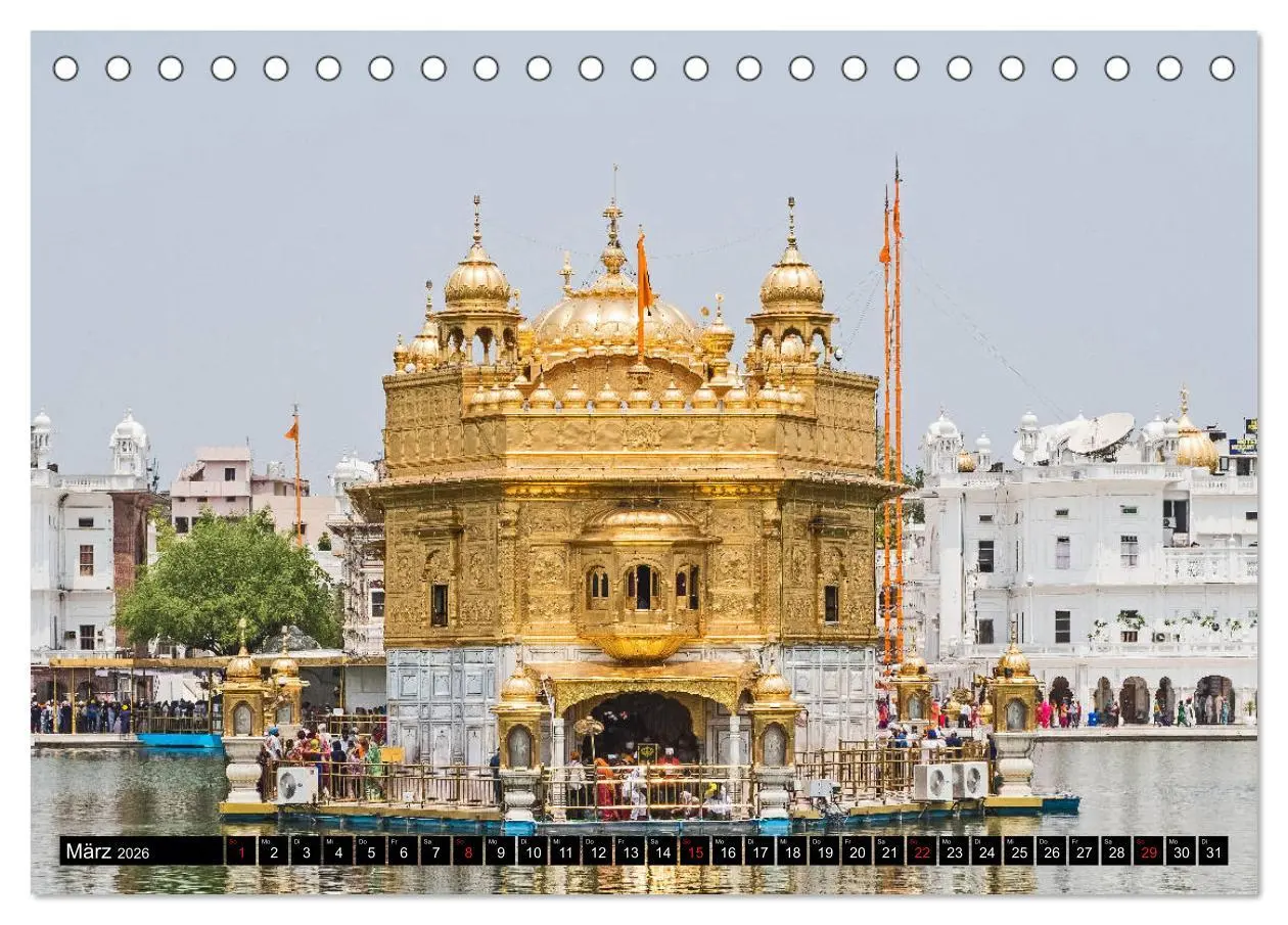 Bild: 9783457718162 | Amritsar - Der goldene Tempel (Tischkalender 2026 DIN A5 quer),...