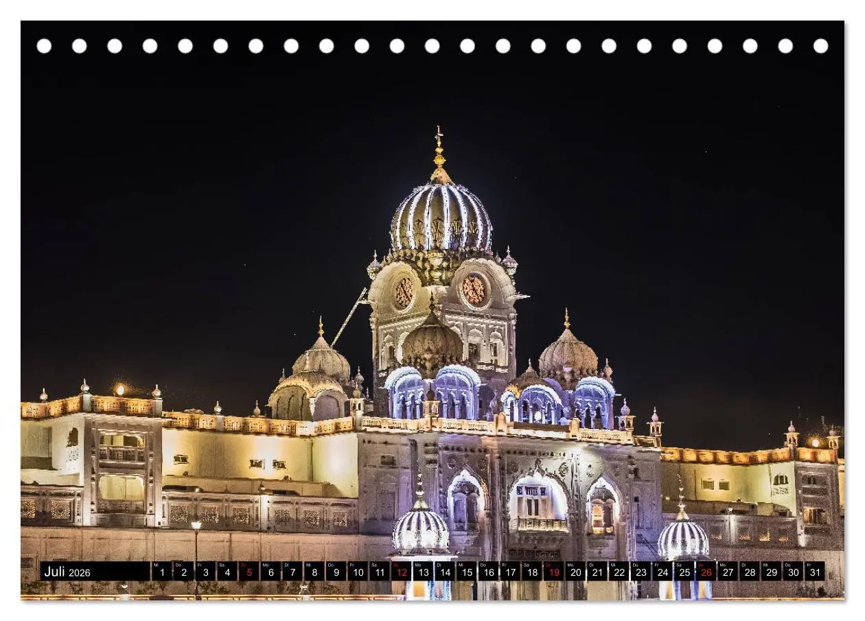 Bild: 9783457718162 | Amritsar - Der goldene Tempel (Tischkalender 2026 DIN A5 quer),...
