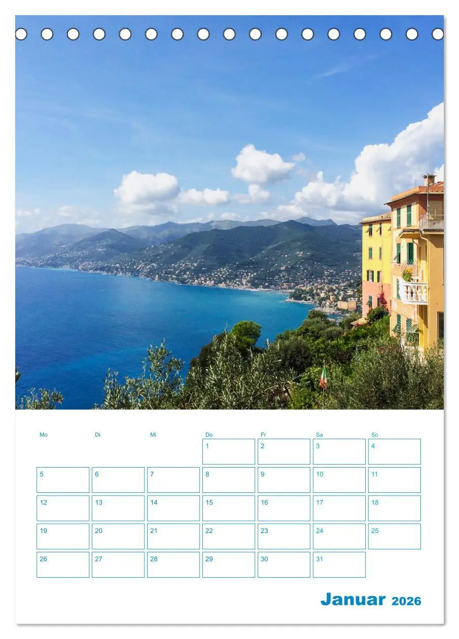 Bild: 9783516358162 | Blauer Ligurien Sommer (Tischkalender 2026 DIN A5 hoch), CALVENDO...