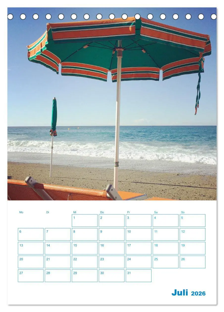 Bild: 9783516358162 | Blauer Ligurien Sommer (Tischkalender 2026 DIN A5 hoch), CALVENDO...