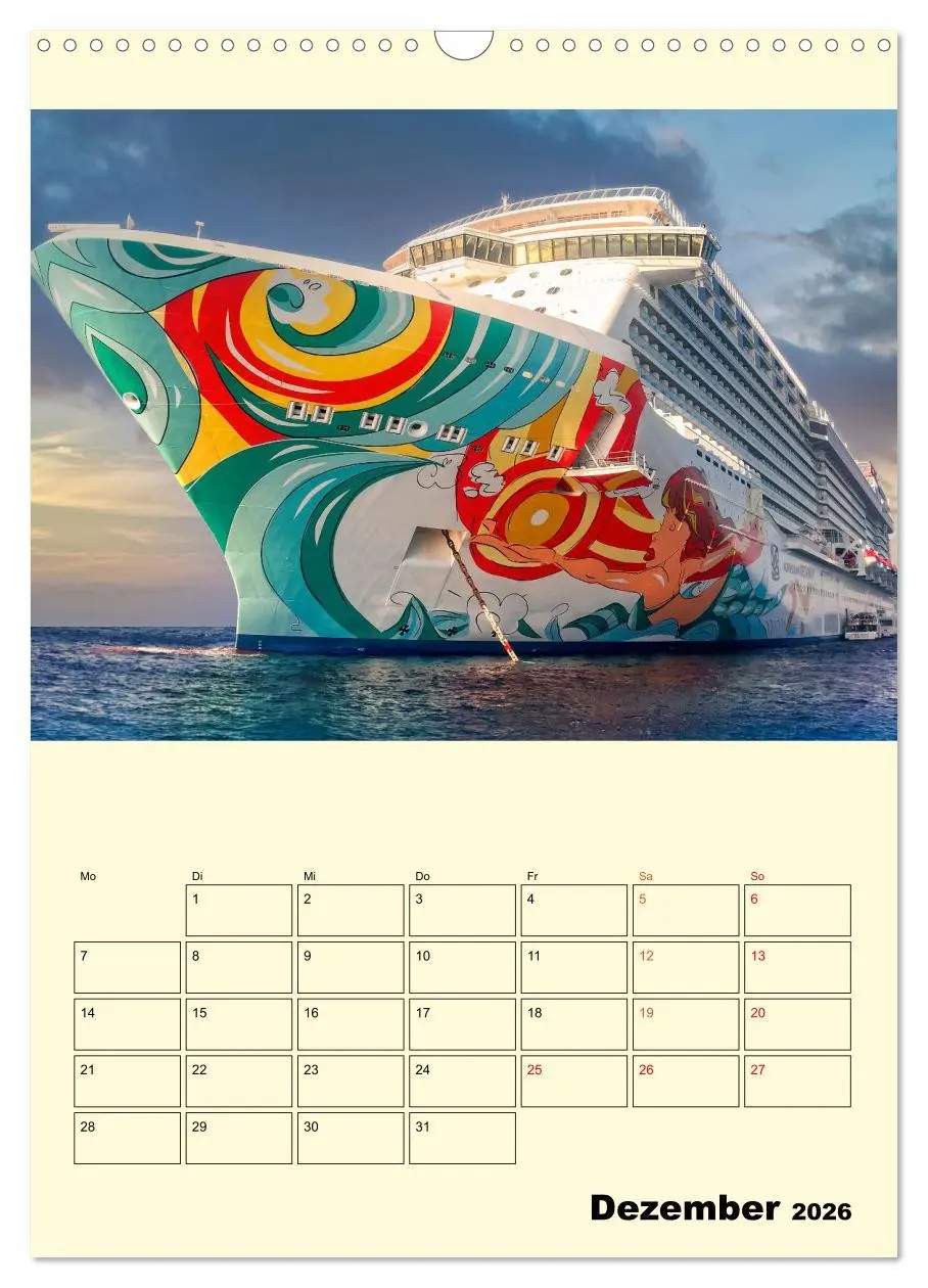 Bild: 9783516348262 | Kreuzfahrtschiffe - die Welt ist dein Ziel (Wandkalender 2026 DIN...