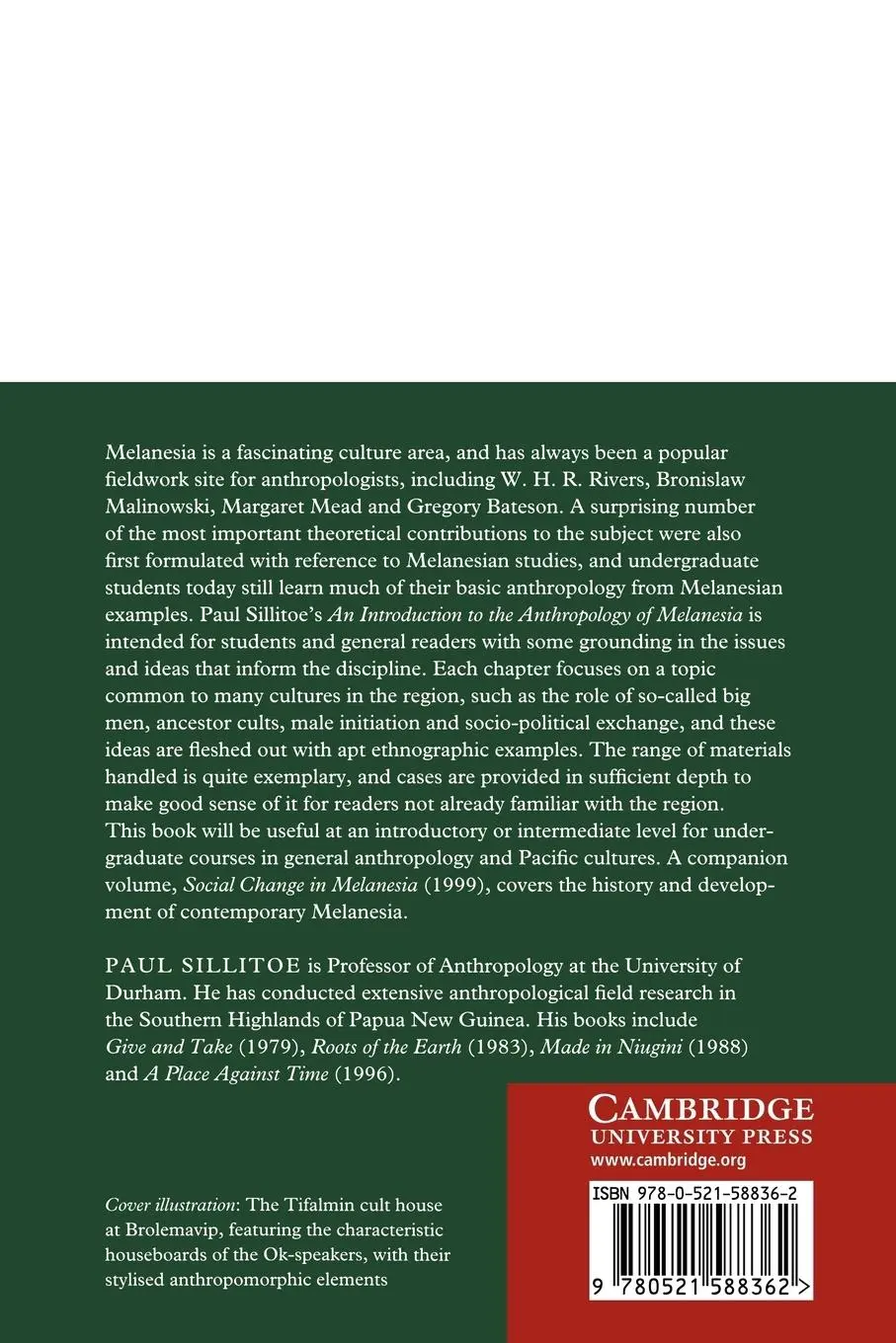 Rückseite: 9780521588362 | An Introduction to the Anthropology of Melanesia | Paul Sillitoe