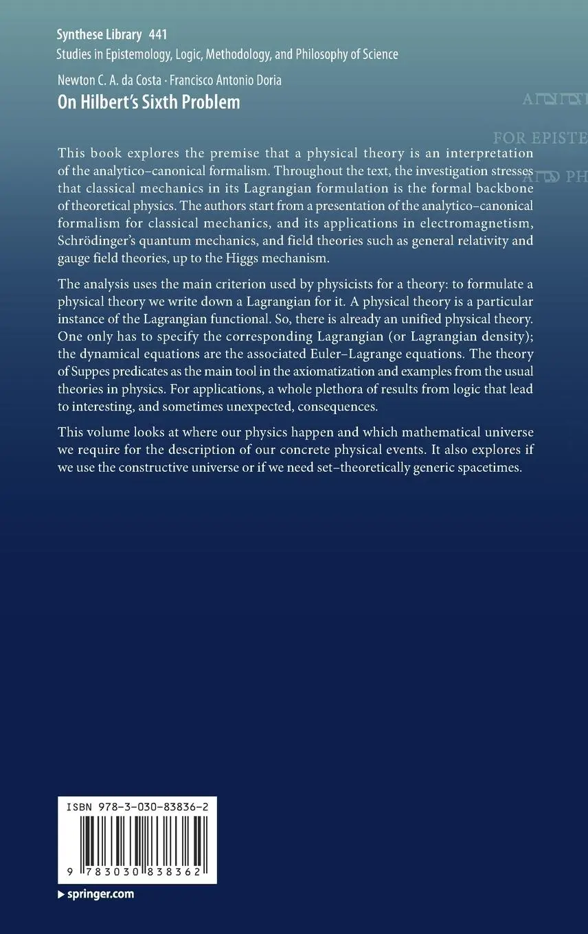Rückseite: 9783030838362 | On Hilbert's Sixth Problem | Francisco Antonio Doria (u. a.) | Buch