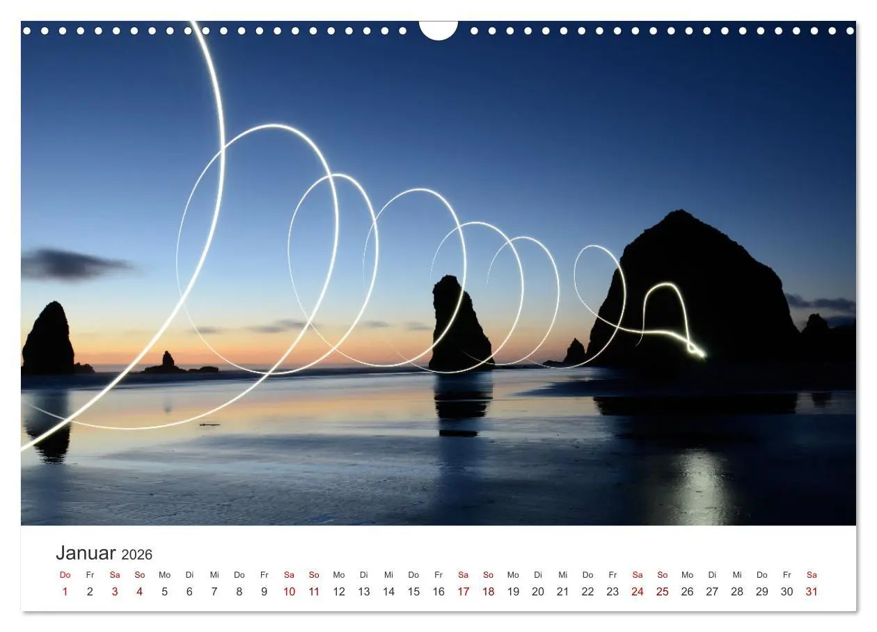 Bild: 9783457938362 | Lightpainting - Malen mit Licht und Zeit (Wandkalender 2026 DIN A3...