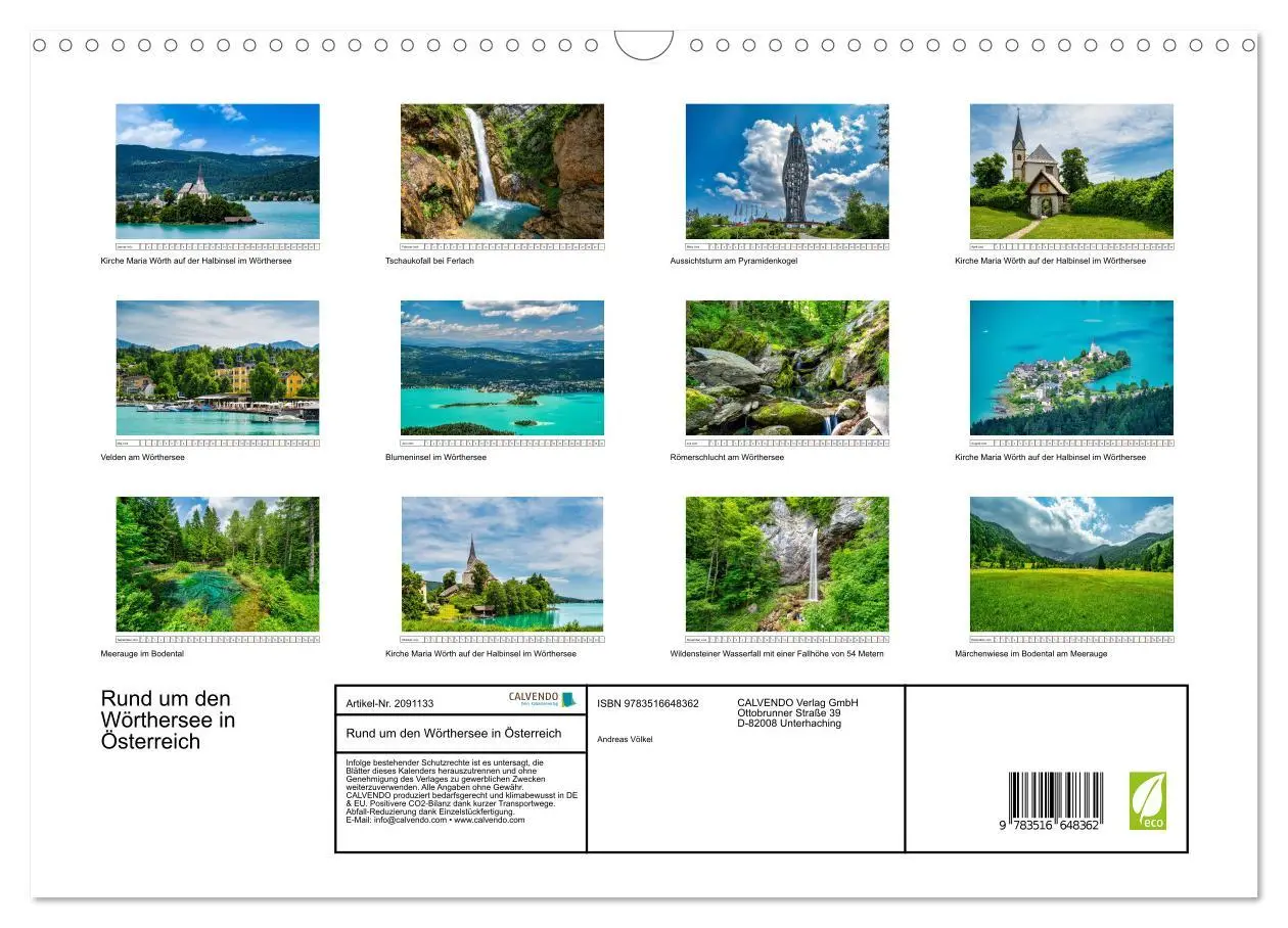 Bild: 9783516648362 | Rund um den Wörthersee in Österreich (Wandkalender 2026 DIN A3...