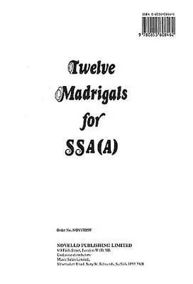 Cover: 9780853608462 | Twelve Madrigals | Hal Leonard Corp | Taschenbuch | Buch | Englisch