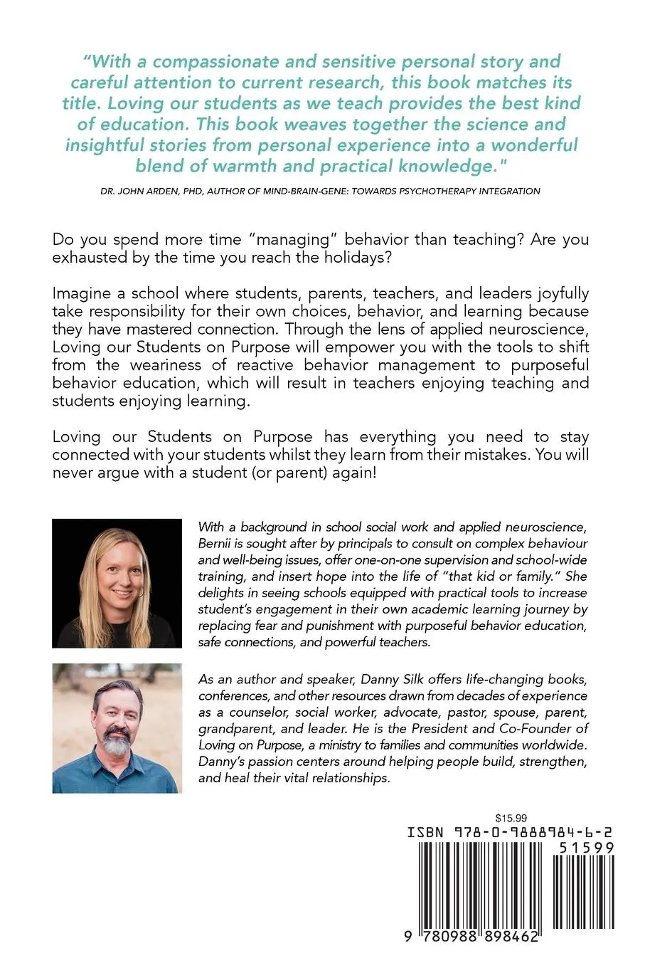 Rückseite: 9780988898462 | Loving our Students on Purpose | Bernii Godwin (u. a.) | Taschenbuch
