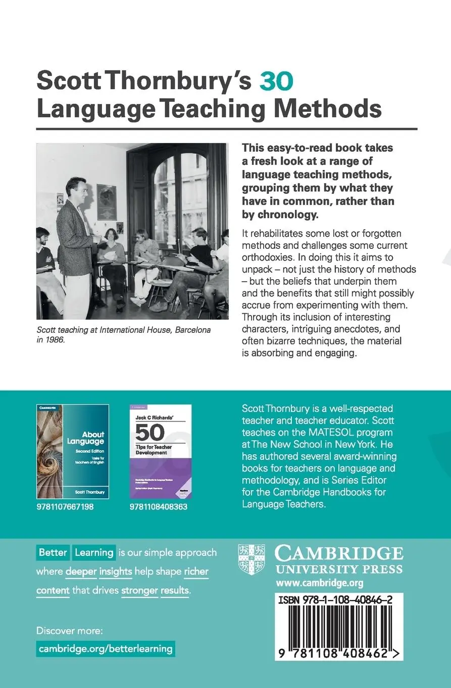 Rückseite: 9781108408462 | Scott Thornbury's 30 Language Teaching Methods | Scott Thornbury