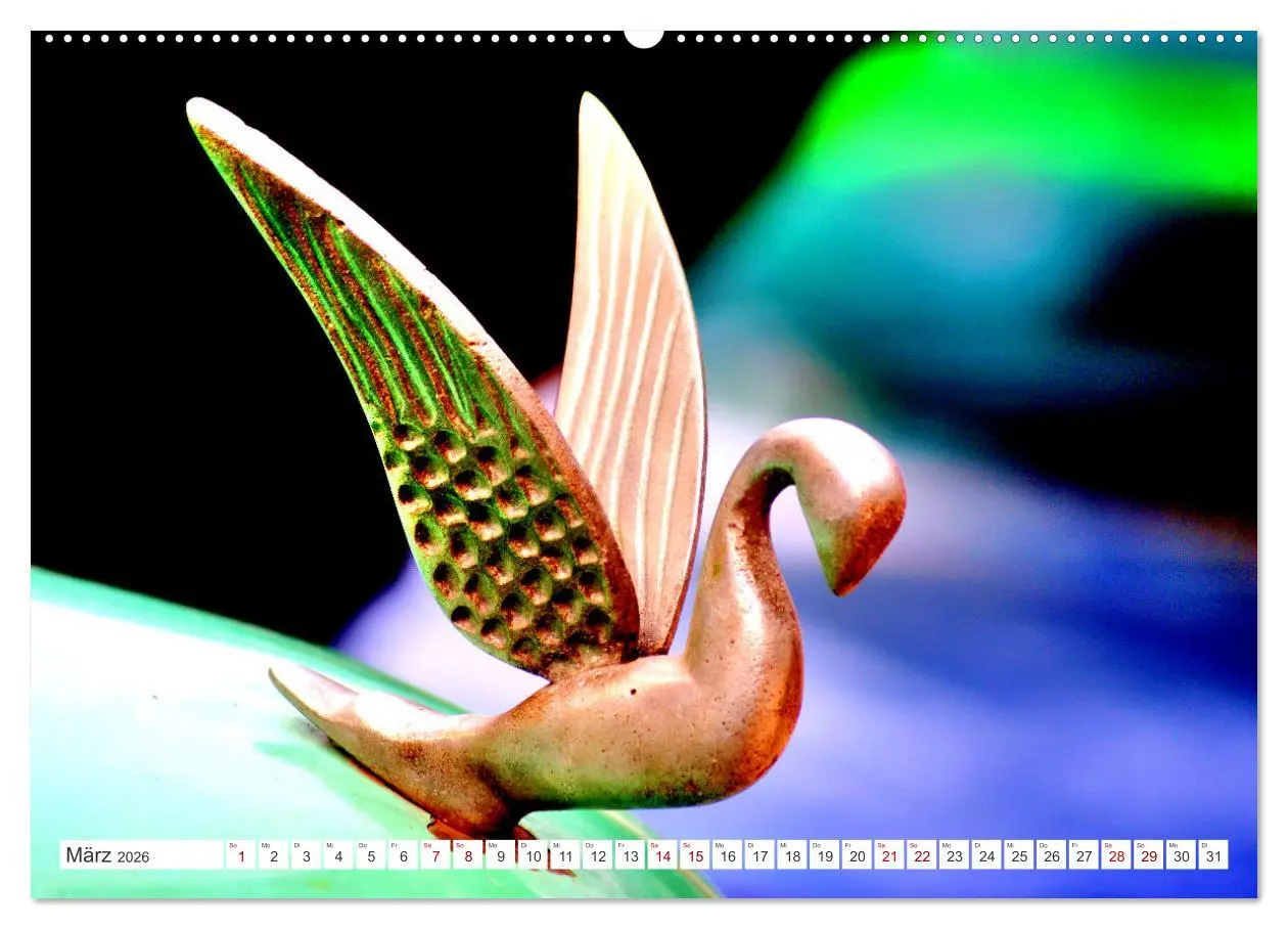 Bild: 9783457548462 | Tierische Oldtimer - Markante Kühlerfiguren (Wandkalender 2026 DIN...