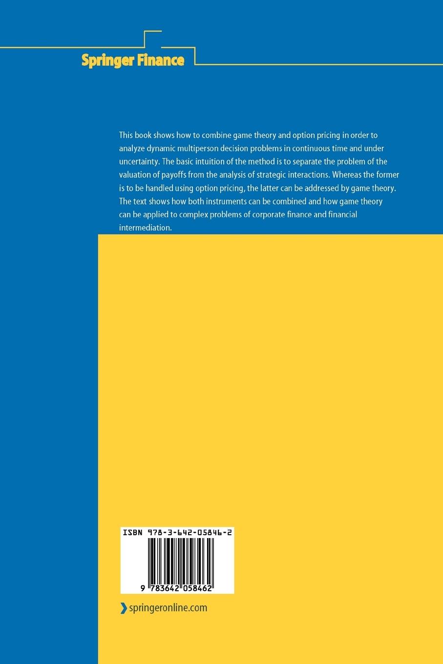 Rückseite: 9783642058462 | A Game Theory Analysis of Options | Alexandre C. Ziegler | Taschenbuch