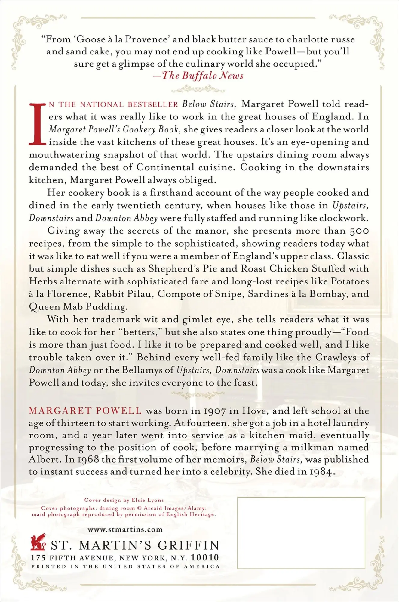 Rückseite: 9781250038562 | Margaret Powell's Cookery Book | Margaret Powell | Taschenbuch | 2013