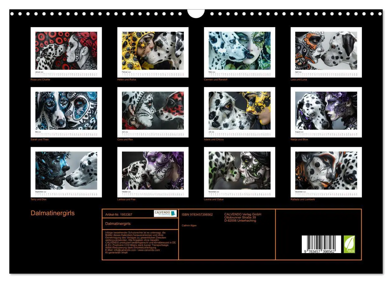 Bild: 9783457398562 | Dalmatinergirls (Wandkalender 2026 DIN A3 quer), CALVENDO...