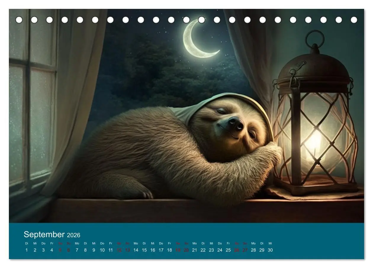 Bild: 9783457538562 | Der Kalender für echte Faultiere (Tischkalender 2026 DIN A5 quer),...