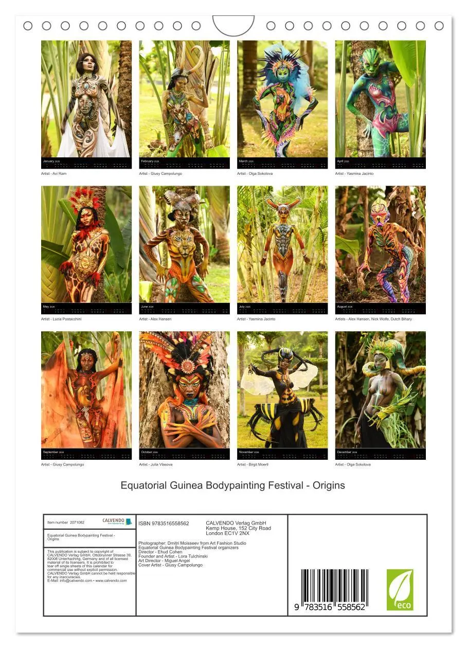 Bild: 9783516558562 | Equatorial Guinea Bodypainting Festival - Origins (Wall Calendar...