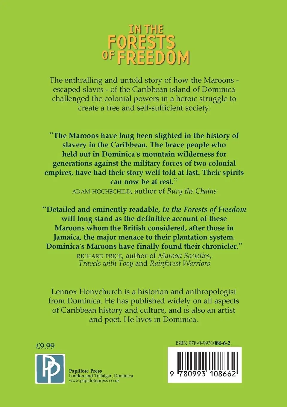 Rückseite: 9780993108662 | In the Forests of Freedom | Lennox Honychurch | Taschenbuch | Englisch