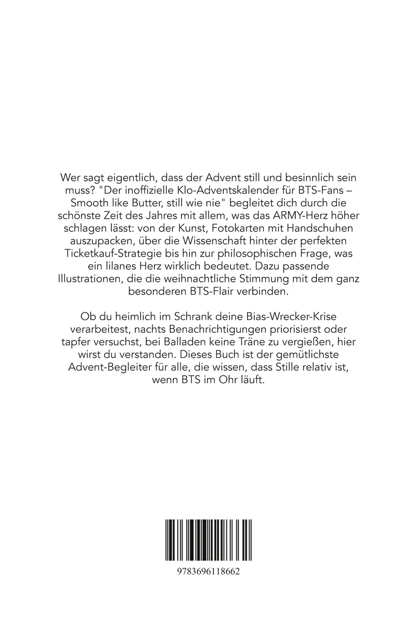 Rückseite: 9783696118662 | Der inoffizielle Klo-Adventskalender für BTS-Fans | Zoe Möller | Buch