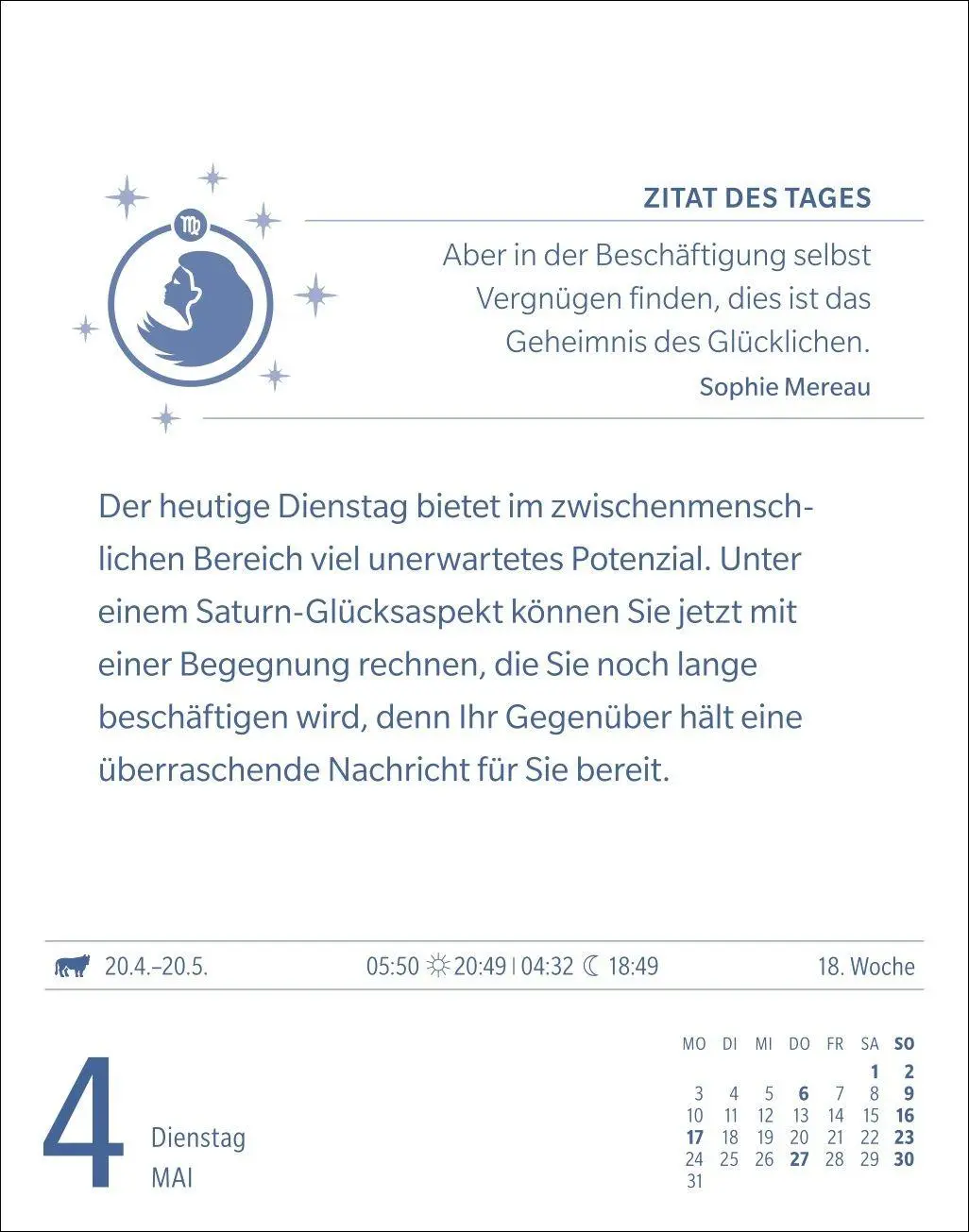 Bild: 9783840038662 | Jungfrau Sternzeichenkalender 2027 - Tagesabreißkalender - Ihr...