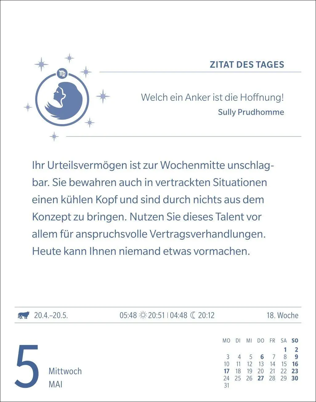 Bild: 9783840038662 | Jungfrau Sternzeichenkalender 2027 - Tagesabreißkalender - Ihr...