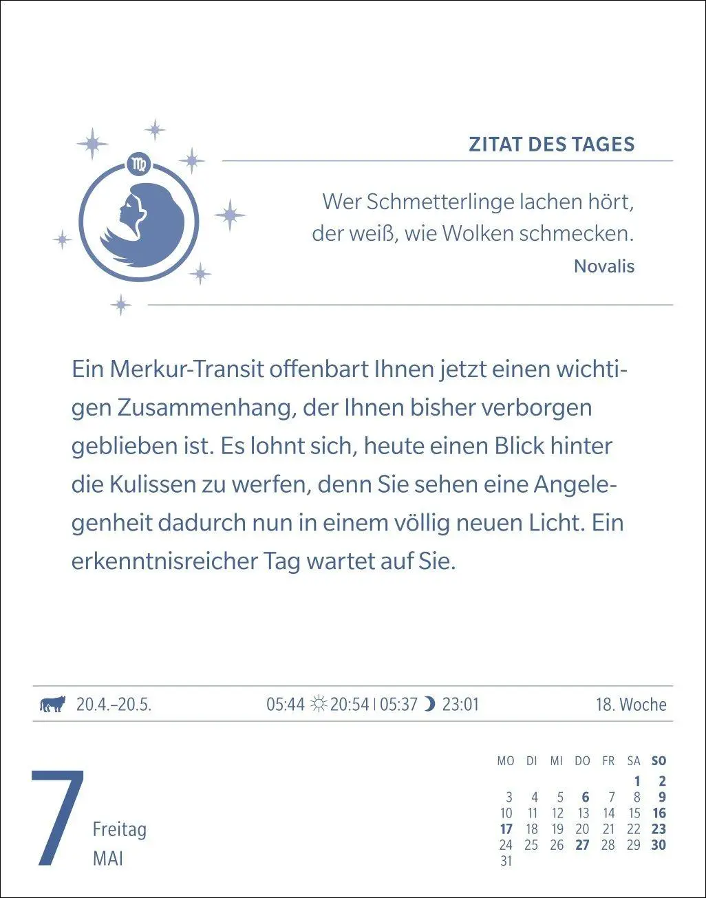 Bild: 9783840038662 | Jungfrau Sternzeichenkalender 2027 - Tagesabreißkalender - Ihr...