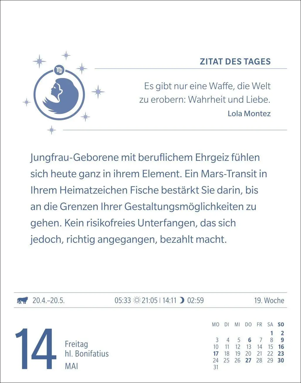 Bild: 9783840038662 | Jungfrau Sternzeichenkalender 2027 - Tagesabreißkalender - Ihr...