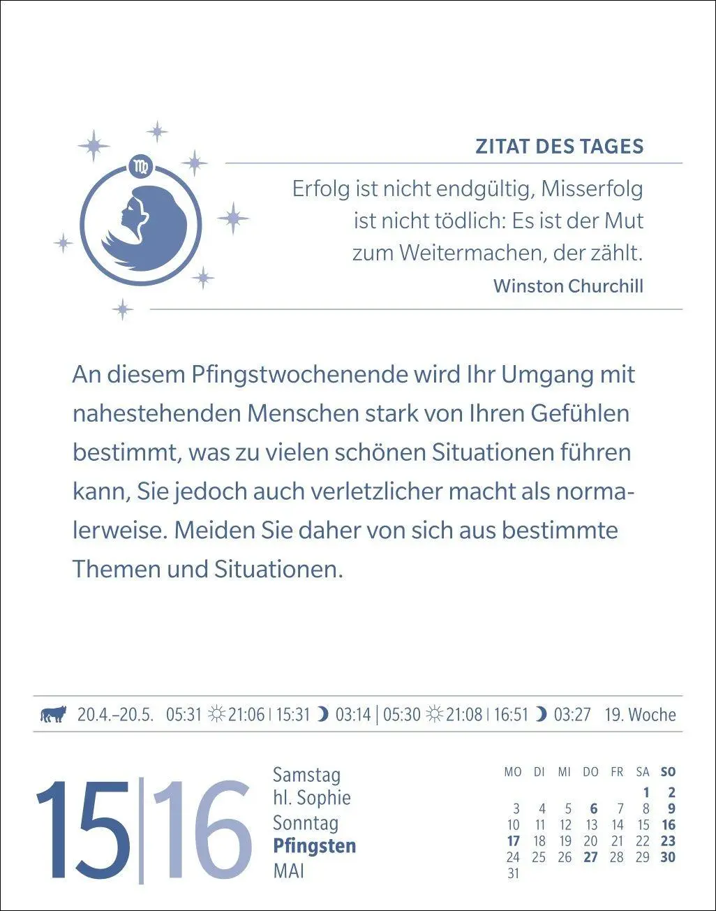 Bild: 9783840038662 | Jungfrau Sternzeichenkalender 2027 - Tagesabreißkalender - Ihr...