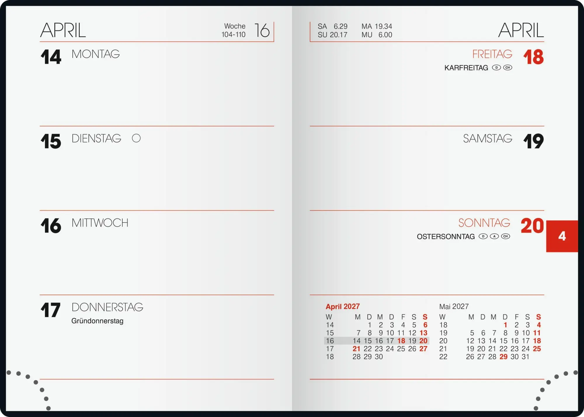 Bild: 4061947158762 | BRUNNEN 1071336907 Taschenkalender Mod. 713 2027 A7, Kunstleder,...